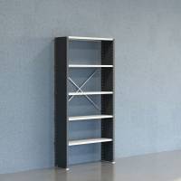 Lagerreol V06 startfag med lukket gavl 2100x1000x300mm lakeret