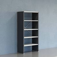 Lagerreol V06 startfag med lukket gavl 2100x1000x500mm lakeret