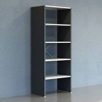 Lagerreol V06 startfag med lukket gavl 2500x1000x600mm lakeret