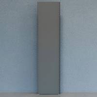 Gavl V06 lukket med 2 stolper og 1 lukket gavlplade 2500x600mm