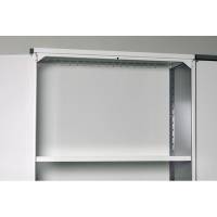 Rygplade til en V06 st&aring;lreol 2500x1000mm, lys gr&aring;