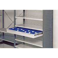 Skuffe til en V06 st&aring;lreol 1000x400mm, lys gr&aring; 