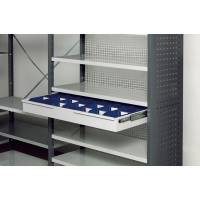 Skuffe til en V06 st&aring;lreol 1000x500mm, lys gr&aring; 