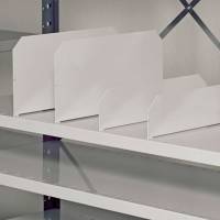 Deleplade til V06 hylder 200x600mm lysegr&aring; RAL 7035