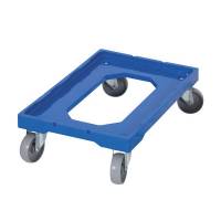 Trolley til EUR-kasse 600x400mm 250kg blå