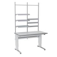 Arbejdsbord ErgoMulti 2.0 Model 1 1500x800mm HPL bordplade, gr&aring;