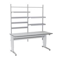 Arbejdsbord ErgoMulti 2.0 Model 1 2000x800mm HPL bordplade, gr&aring;