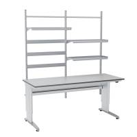 Arbejdsbord ErgoMulti 2.0 Model 1 2000x800mm HPL bordplade, gr&aring;