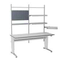 Arbejdsbord ErgoMulti 2.0 Model 2 2000x800mm HPL bordplade, gr&aring;