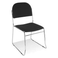 Vesta konferencestol med krom ben og gr&aring; stof