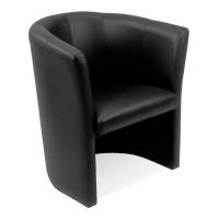 Lounge Club Stol i sort skindimitation