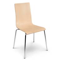 Cafestol VII standard med krom stel og birk laminat