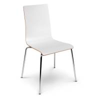 Cafestol VII standard med krom stel og hvid laminat