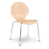 Cafestol VI standard med krom stel og birk laminat