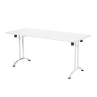 Office Party klapbord 140x80cm hvid med forkromet stel