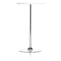Sky barbord Ø60cm højde 105cm hvid med krom stel