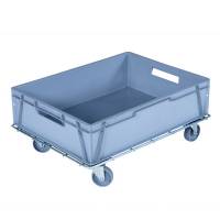 Trolley til Eurokasser 400x600 mm, kapacitet 400 kg, st&aring;l