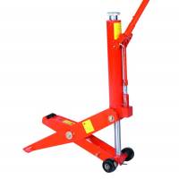 Hydraulisk saksedonkraft med 7 tons kapacitet, r&oslash;d