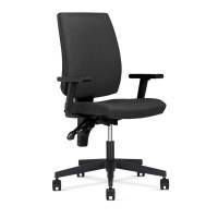 Taktik kontorstol med arml&aelig;n m&oslash;rkegr&aring;