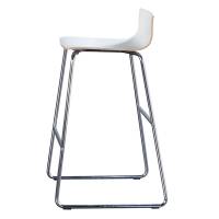 Cafe VII barstol hvid laminat og krom understel
