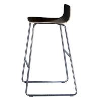 Cafe VII barstol sort laminat og krom understel