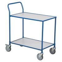 Serveringsvogn med 2 hylder, kapacitet 150 kg, bl&aring;