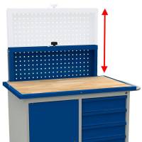 Elevatortavle til SMV v&aelig;rkstedsvogn, RAL9002/5005