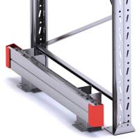 Truckv&aelig;rn til pallereol enkelt 1100mm st&aring;l med r&oslash;d endestop