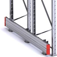 Truckv&aelig;rn til pallereol enkelt 2400mm st&aring;l med r&oslash;d endestop