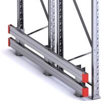 Truckv&aelig;rn til pallereol enkelt 2400mm h&oslash;j st&aring;l med r&oslash;d endestop