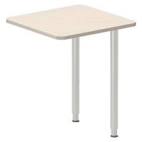 Office skrivebord tilbygning 60x60cm i birk med alugråt stel