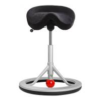 BackApp 2.0 Smart Alcantara med antracit uld, alugråt stel, rød kugle