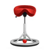 BackApp 2.0 Smart Alcantara med rød uld, alugråt stel, rød kugle