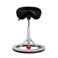 BackApp 2.0 Smart Alcantara med sort uld, alugråt stel, rød kugle