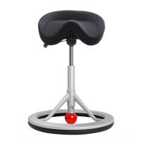 BackApp 2.0 Smart Nordic Wool med sort uld, alugrå stel, rød kugle