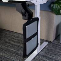 PC- og laptopholder Twist-IT, monteres under bordet, sort