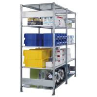 Boltless f&oslash;lgefag fritst&aring;ende 2000x1300x300mm med 5 hylder 150kg