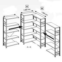 Boltless hjørnereol hyldebjælker 2500x1000x300mm 150kg
