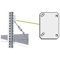 Beslag til rygkryds til Boltless dobbeltreoler
