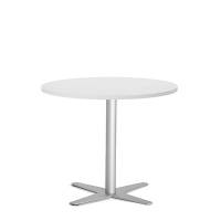 Amy cafebord &Oslash;90cm h&oslash;jde 73,5cm hvid med alugr&aring; stel