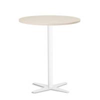 Amy cafebord Ø90cm højde 105cm birk med hvidt understel