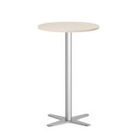 Amy cafebord Ø65cm højde 105cm birk med alugråt understel