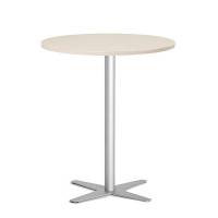 Amy cafebord Ø90cm højde 105cm birk med alugråt understel