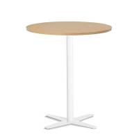 Amy cafebord Ø90cm højde 105cm bøg med hvidt understel