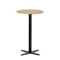 Amy cafebord Ø65cm højde 105cm bøg med sort understel