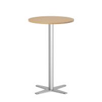 Amy cafebord Ø65cm højde 105cm bøg med alugråt understel