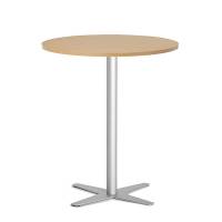 Amy cafebord Ø90cm højde 105cm bøg med alugråt understel