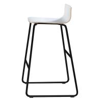 Cafe VII barstol hvid laminat og sort understel