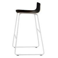 Cafe VII barstol sort laminat og hvidt understel