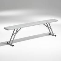 Plast b&aelig;nk sammenklappelig og robust 175 cm 